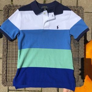 Boys striped polo size 8